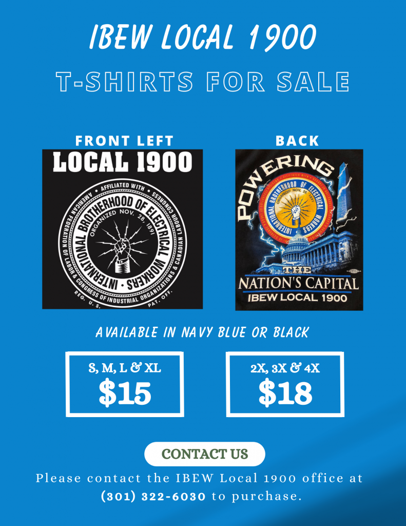 2023 IBEW Local 1900 T-Shirts for Sale! – IBEW Local 1900